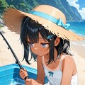 釣りをするこなつちゃん 3枚目