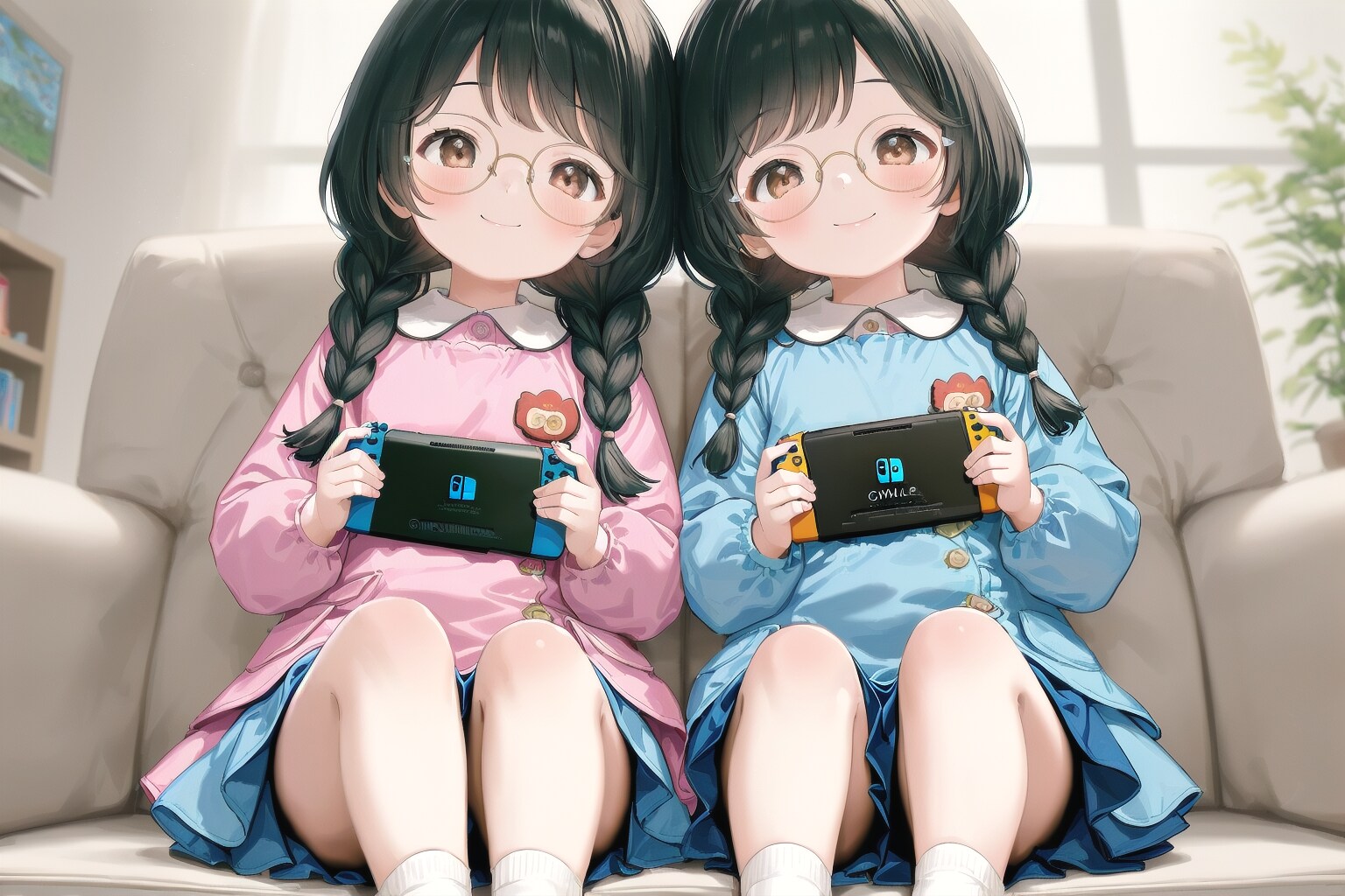 「「おとーさーん、すいっちたのしーねー！！」」