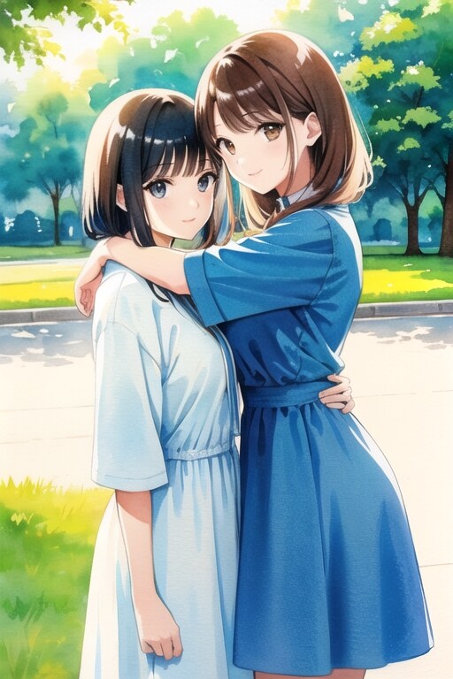 公園（水彩画風） | の人気AIイラスト・グラビア