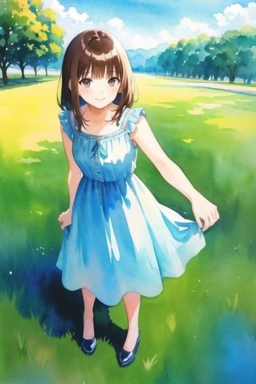 公園（水彩画風）