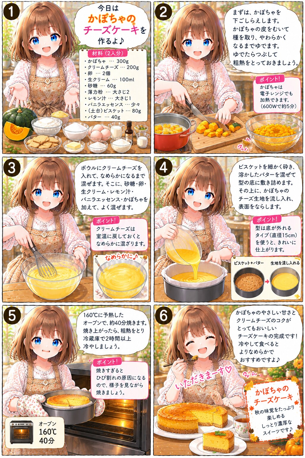 かぼちゃのチーズケーキ