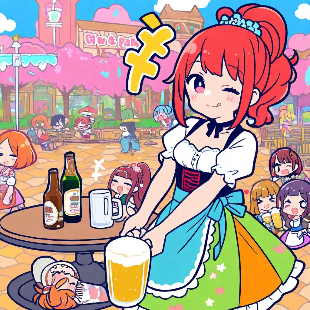 ビールと赤髪ちゃん