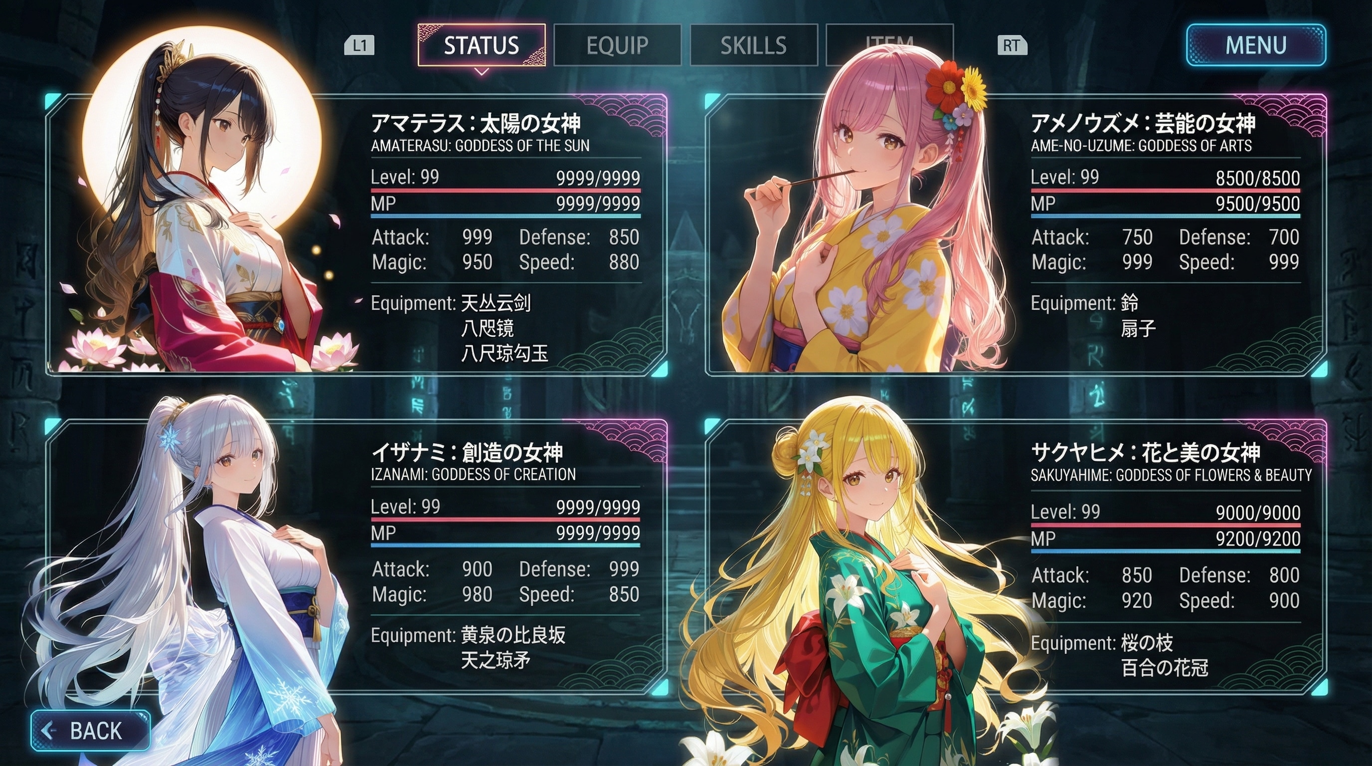 【ゲーム画面風】異世界の女神転生V | の人気AIイラスト・グラビア