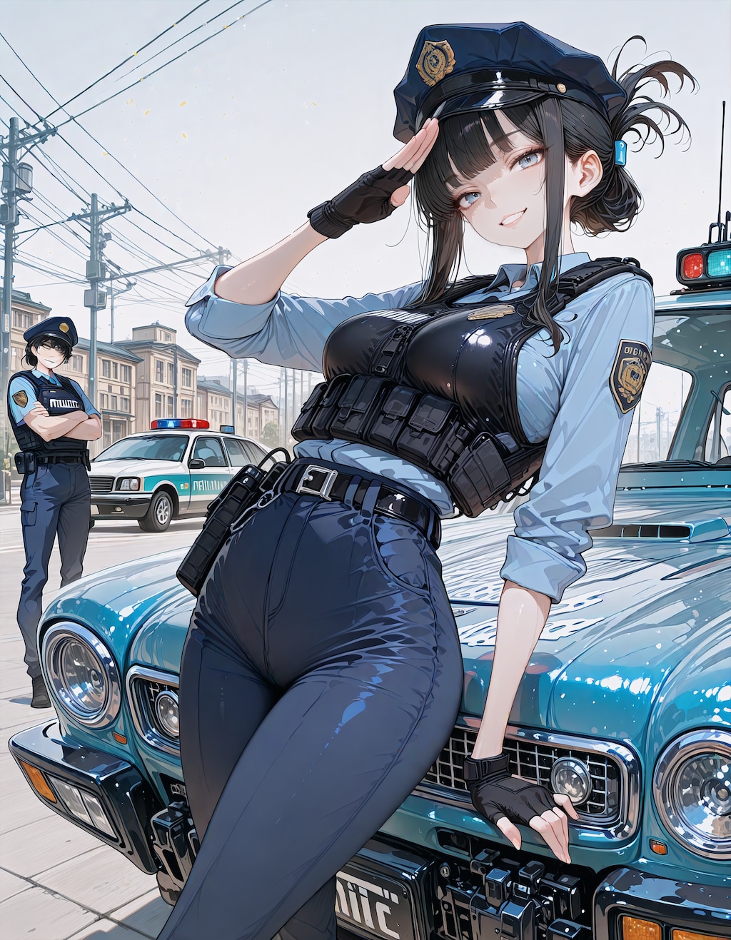 気さくに挨拶してくれる婦警さん