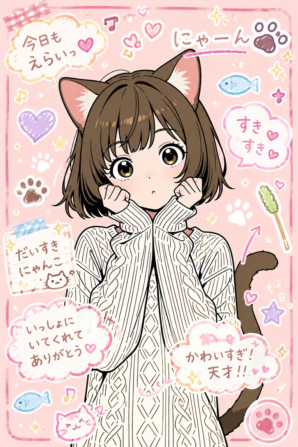 小顔ポーズ🐾
