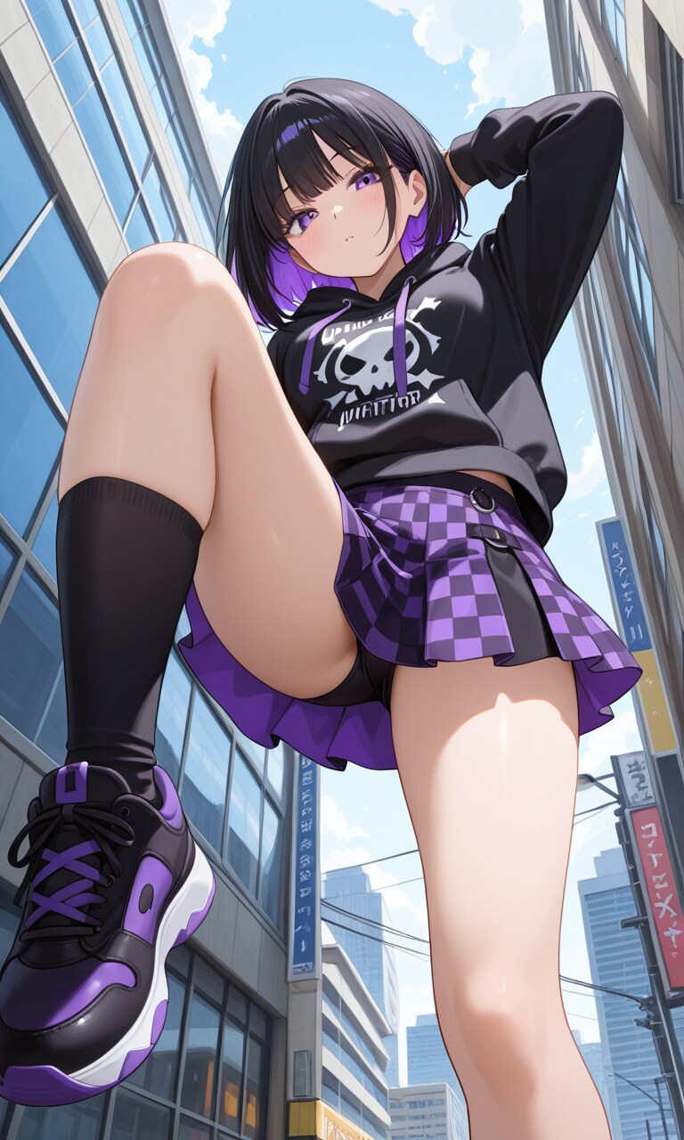 紫色が似合う女の子