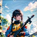 少女と銃、色々 2枚目