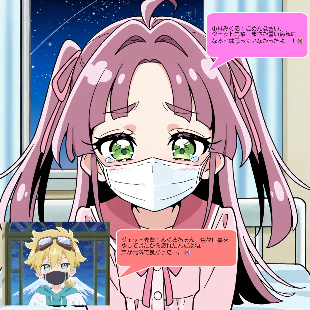 小林みくる、病院室内で感謝の言葉を述べる