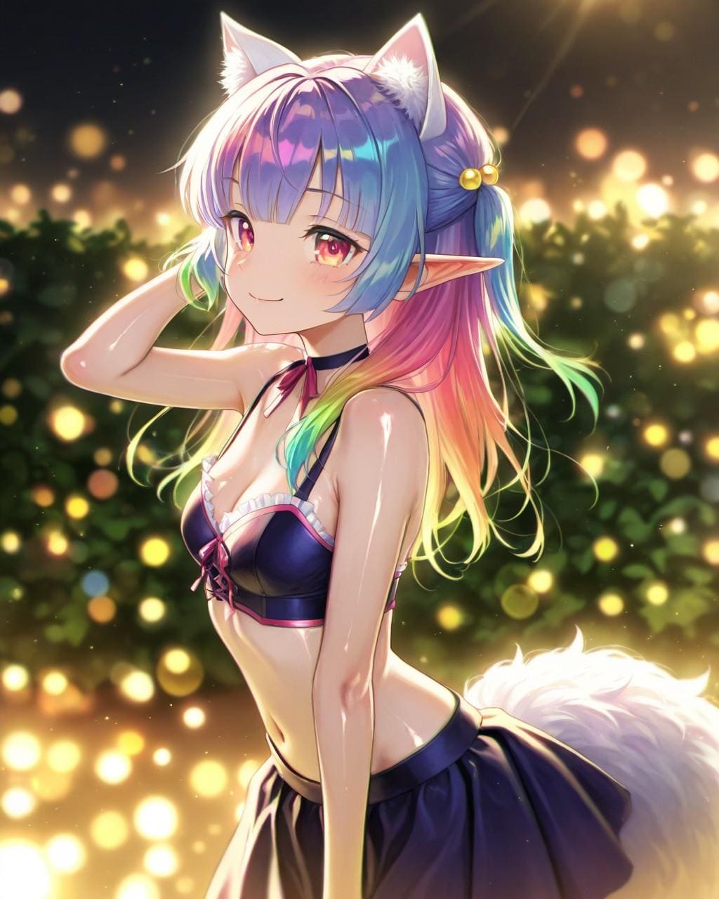 6枚）コルセットドレスとケモ耳エルフさん