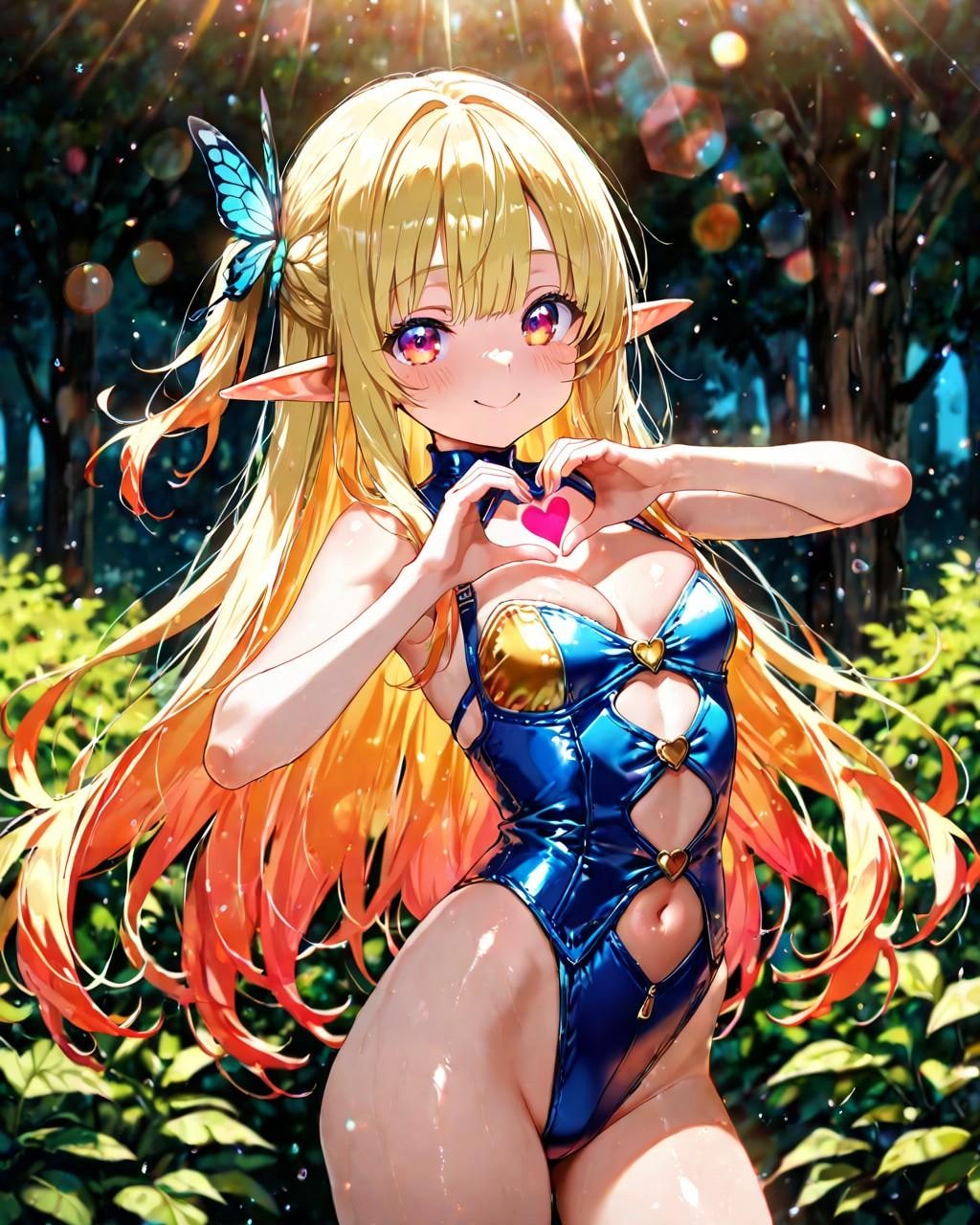 6枚）コルセットドレスとケモ耳エルフさん