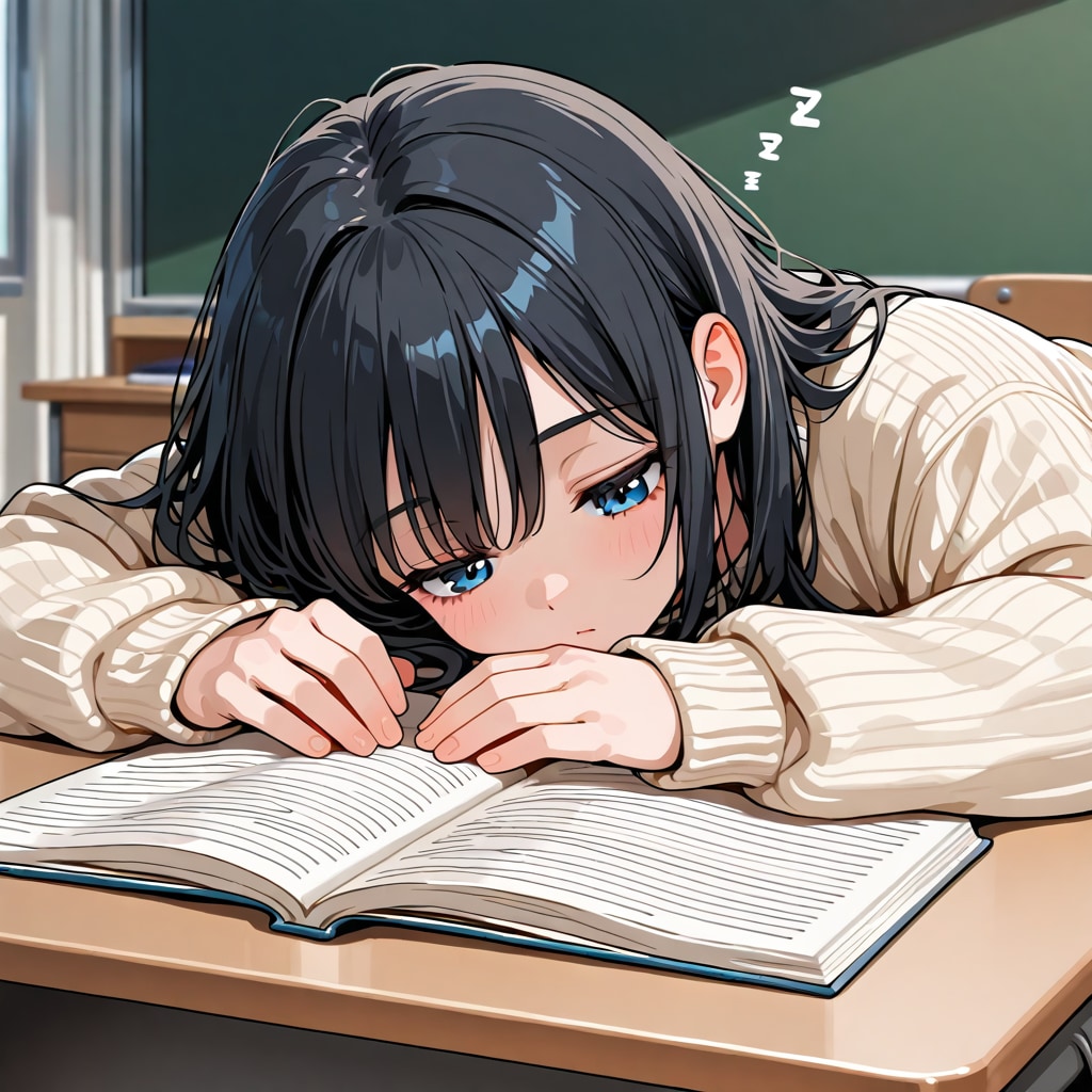話聞いてたら眠くなってきた | の人気AIイラスト・グラビア