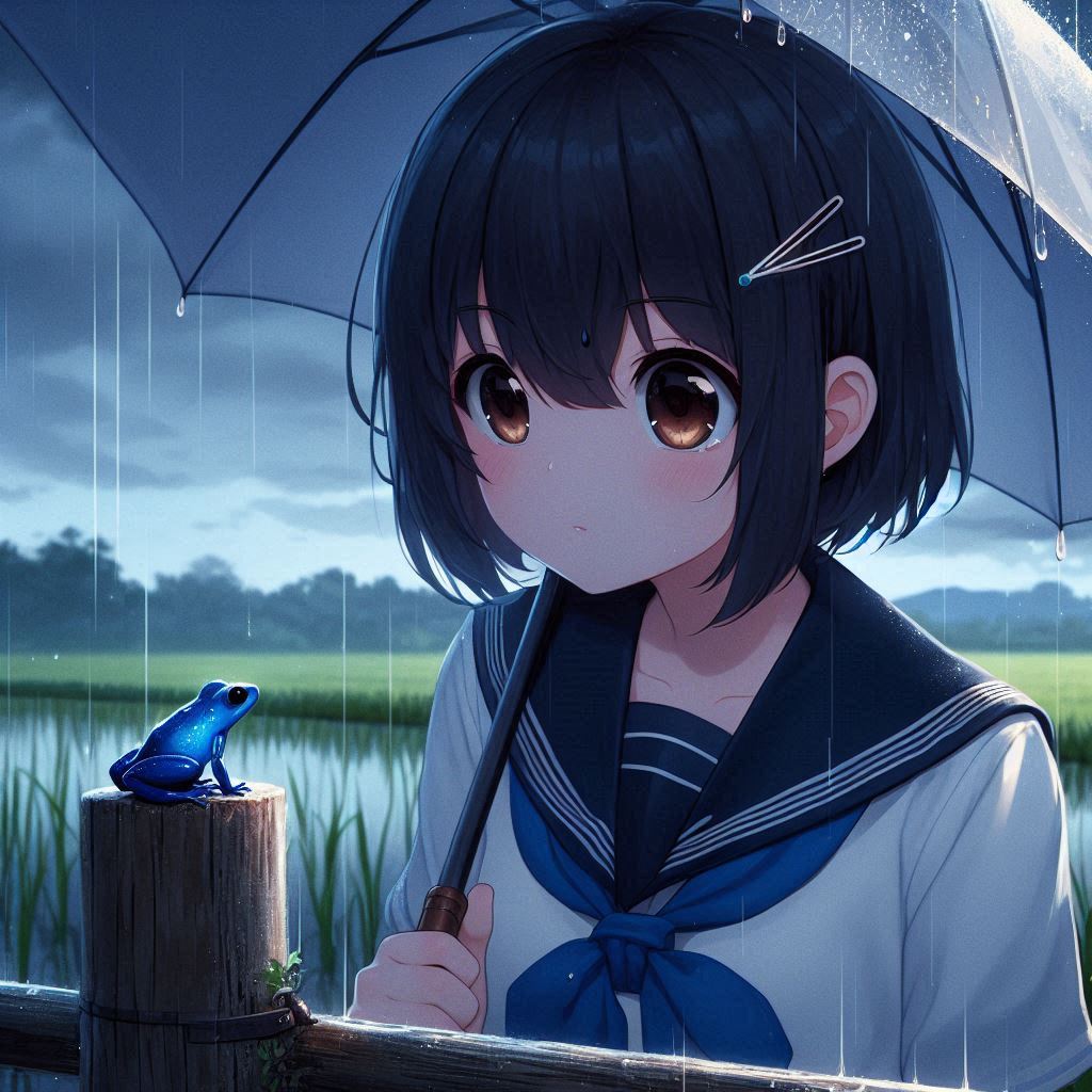 雨の帰り道(DALL-E) | の人気AIイラスト・グラビア