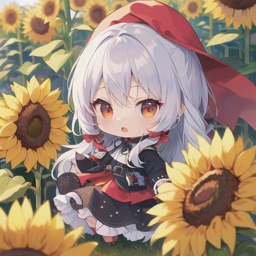 暇をもて余して向日葵