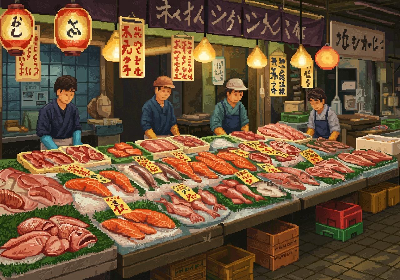 🐟魚市場② | の人気AIイラスト・グラビア