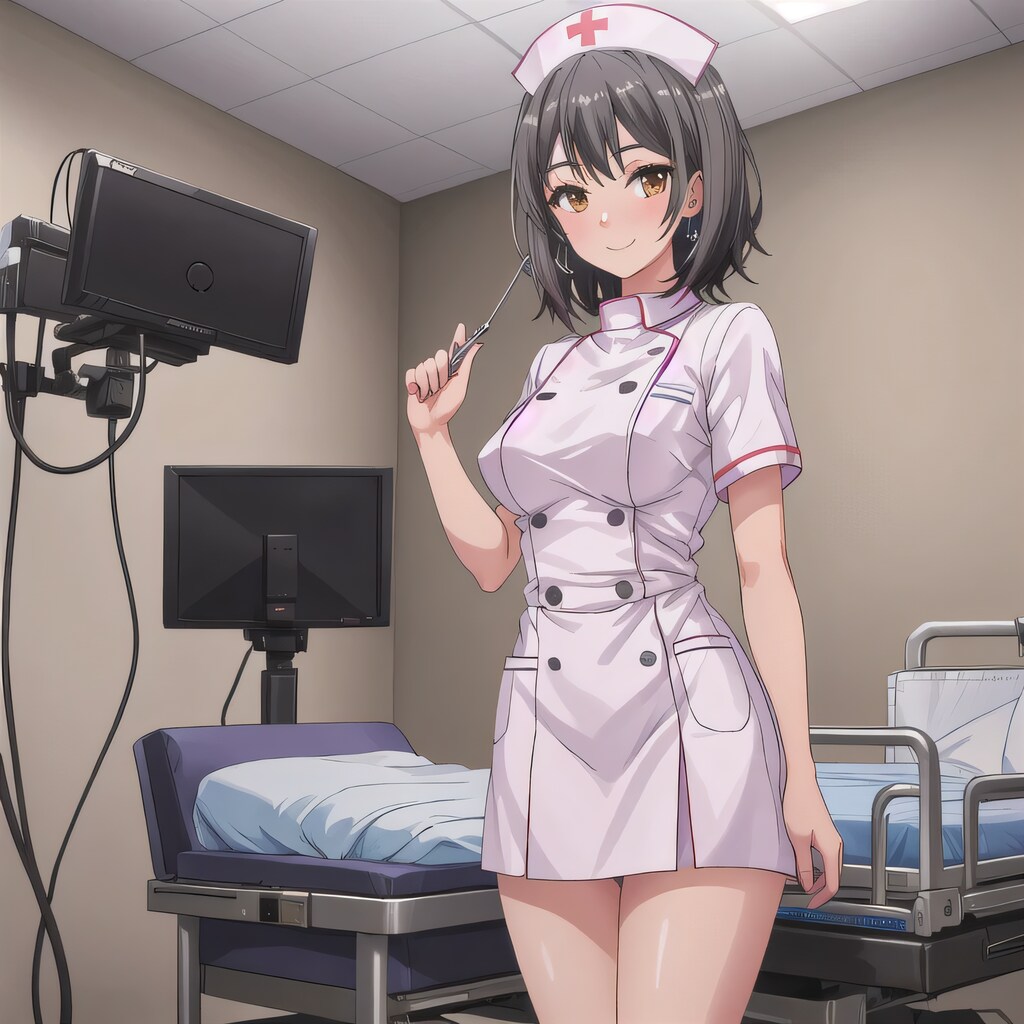 黒髪ボブで白衣の少女４