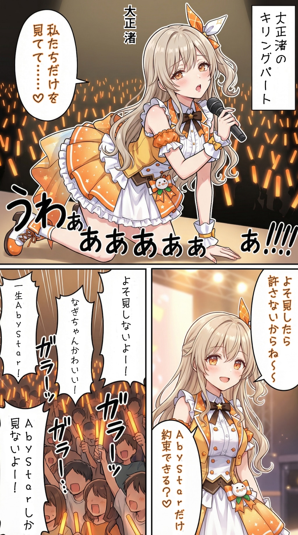 ライブで神パフォーマンスを見せるアイドル