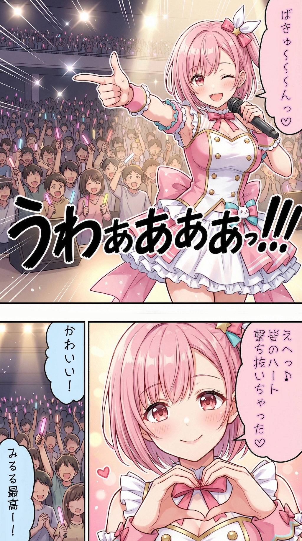 ライブで神パフォーマンスを見せるアイドル