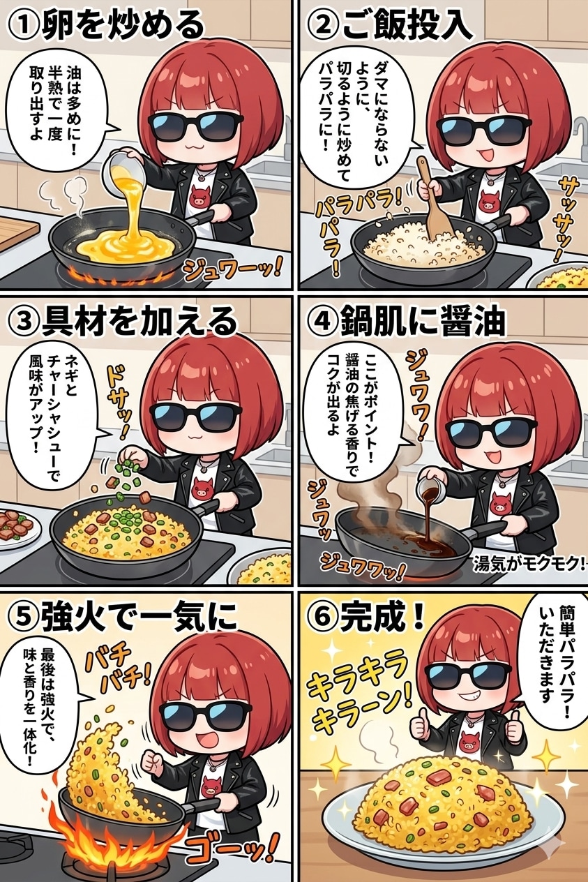 チャーハンの作り方 | の人気AIイラスト・グラビア
