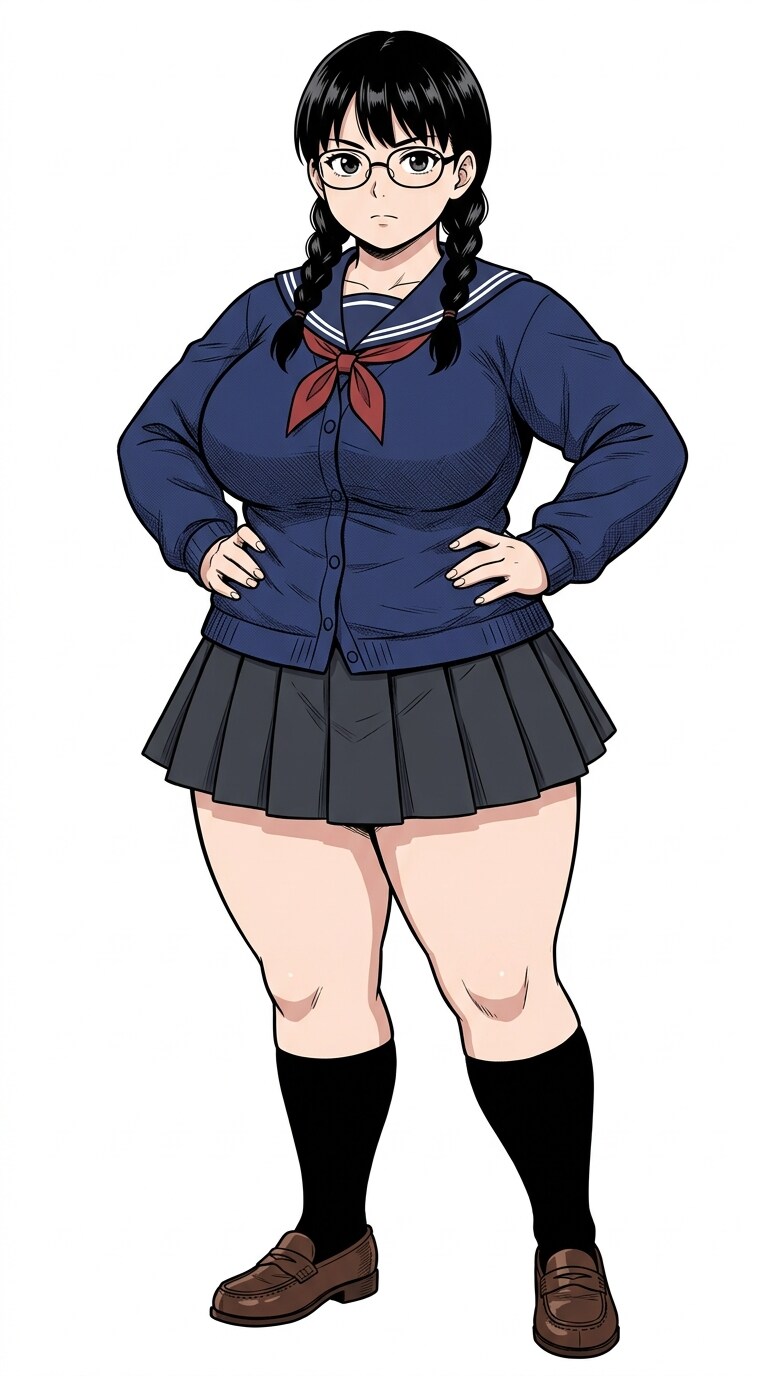 ウチの子　爆乳メガネ