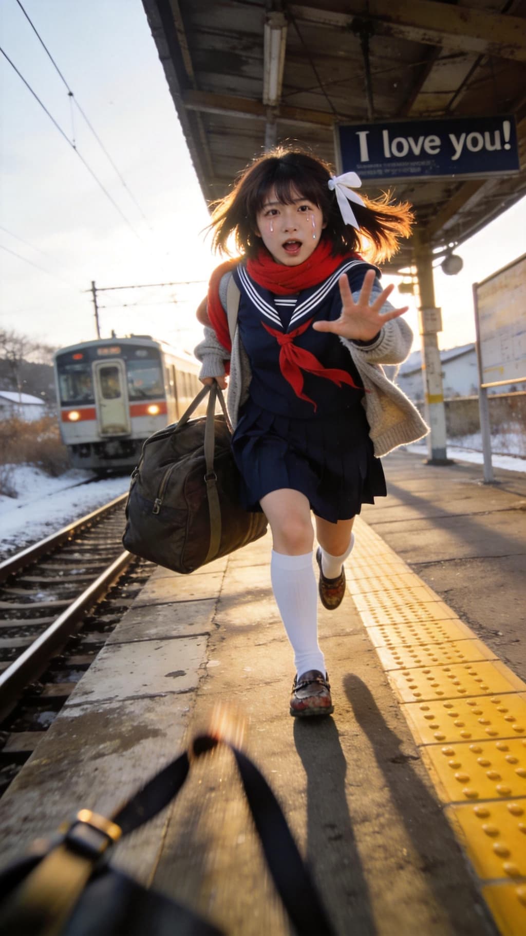 The Train Home at Golden Hour