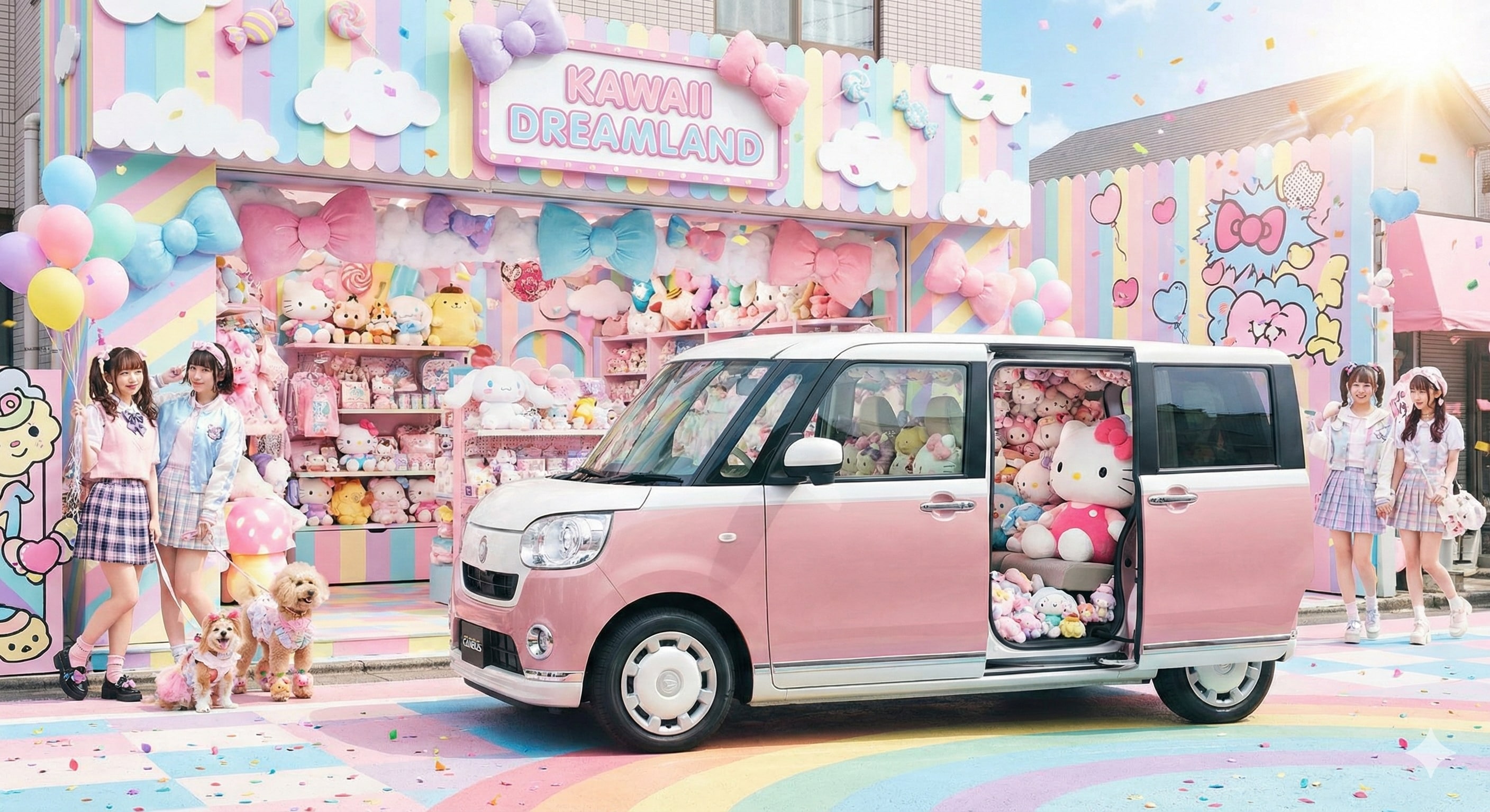 可愛いクルマ、キャンバス | の人気AIイラスト・グラビア