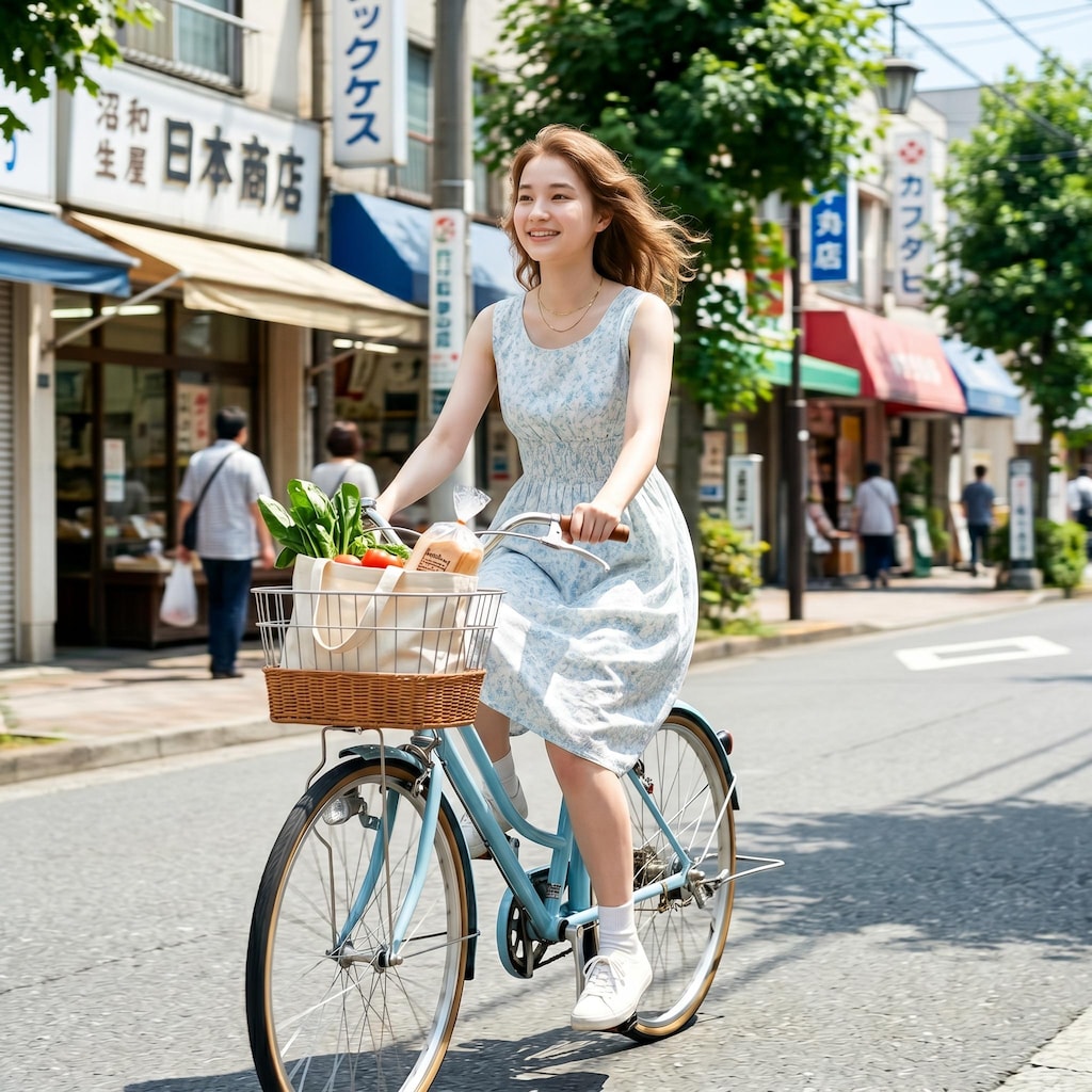 自転車でお買い物