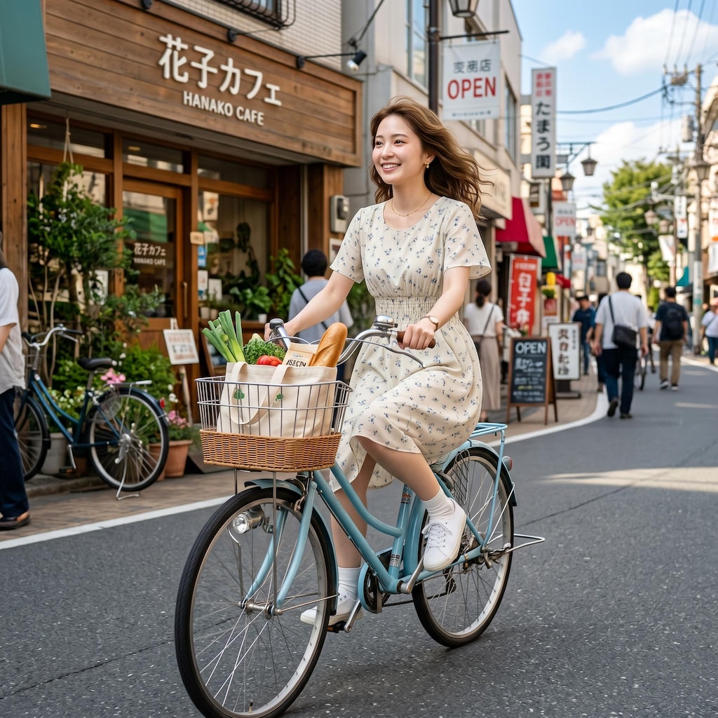 自転車でお買い物