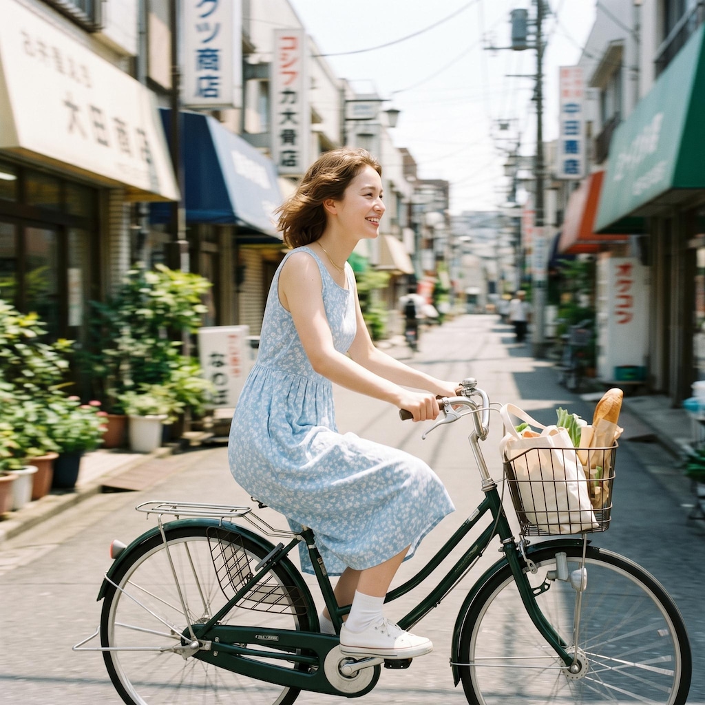 自転車でお買い物