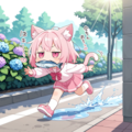 紫陽花にかまってる暇はにゃい！！ 4枚目