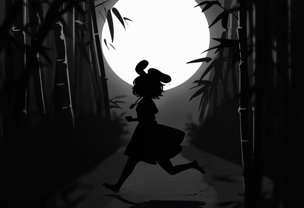 東方　因幡てゐ　影絵