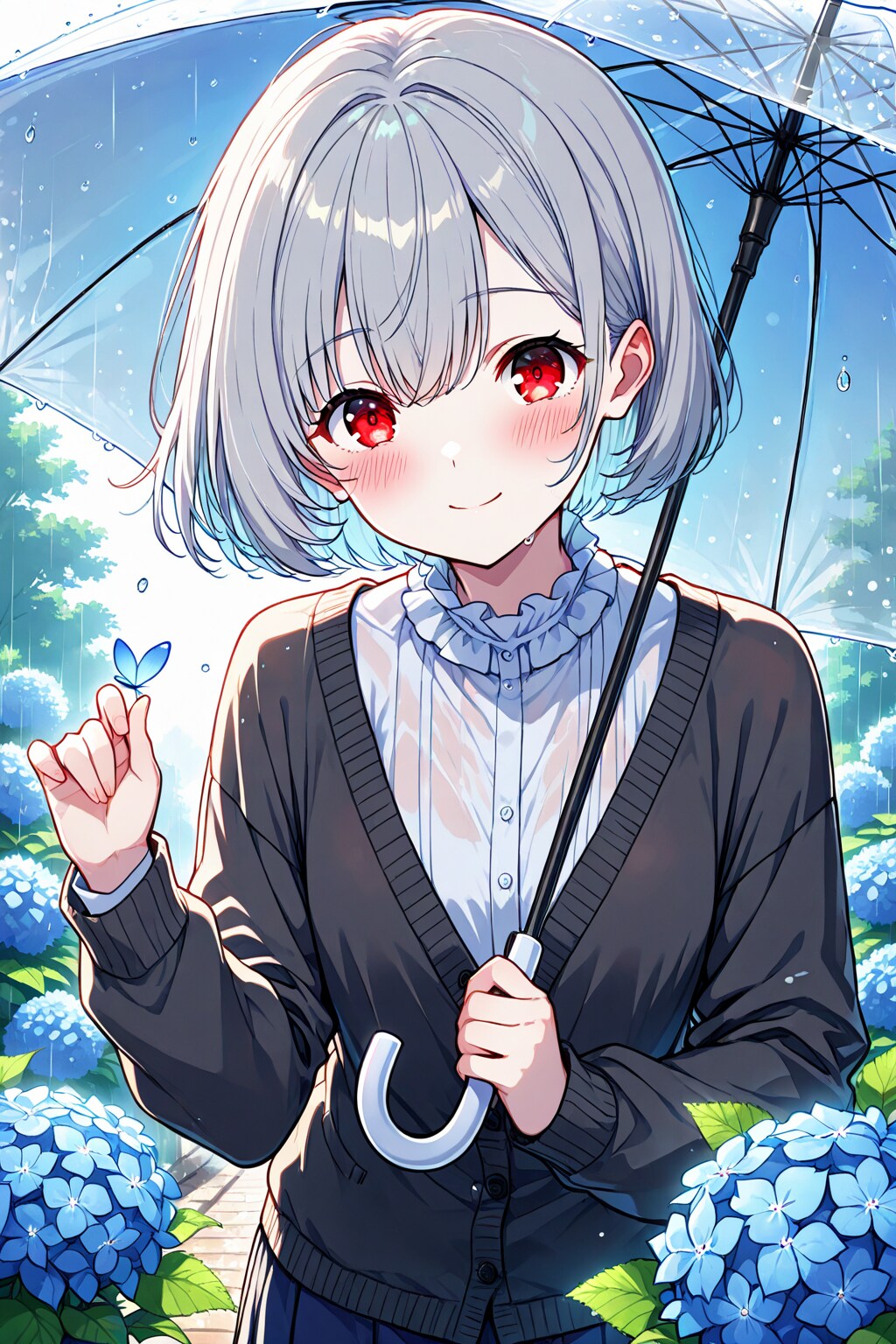 紫陽花　雨のち晴れ