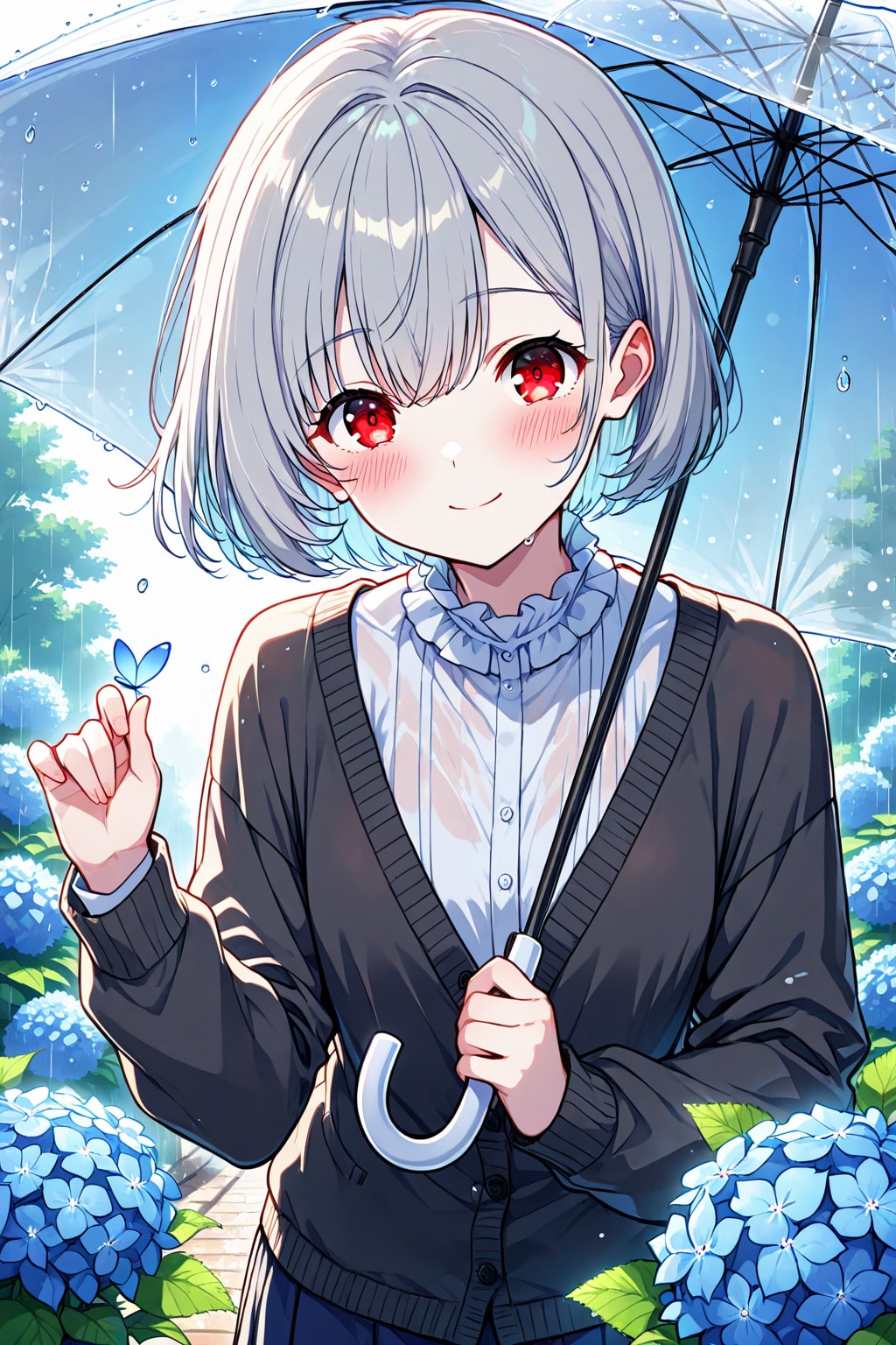 紫陽花　雨のち晴れ