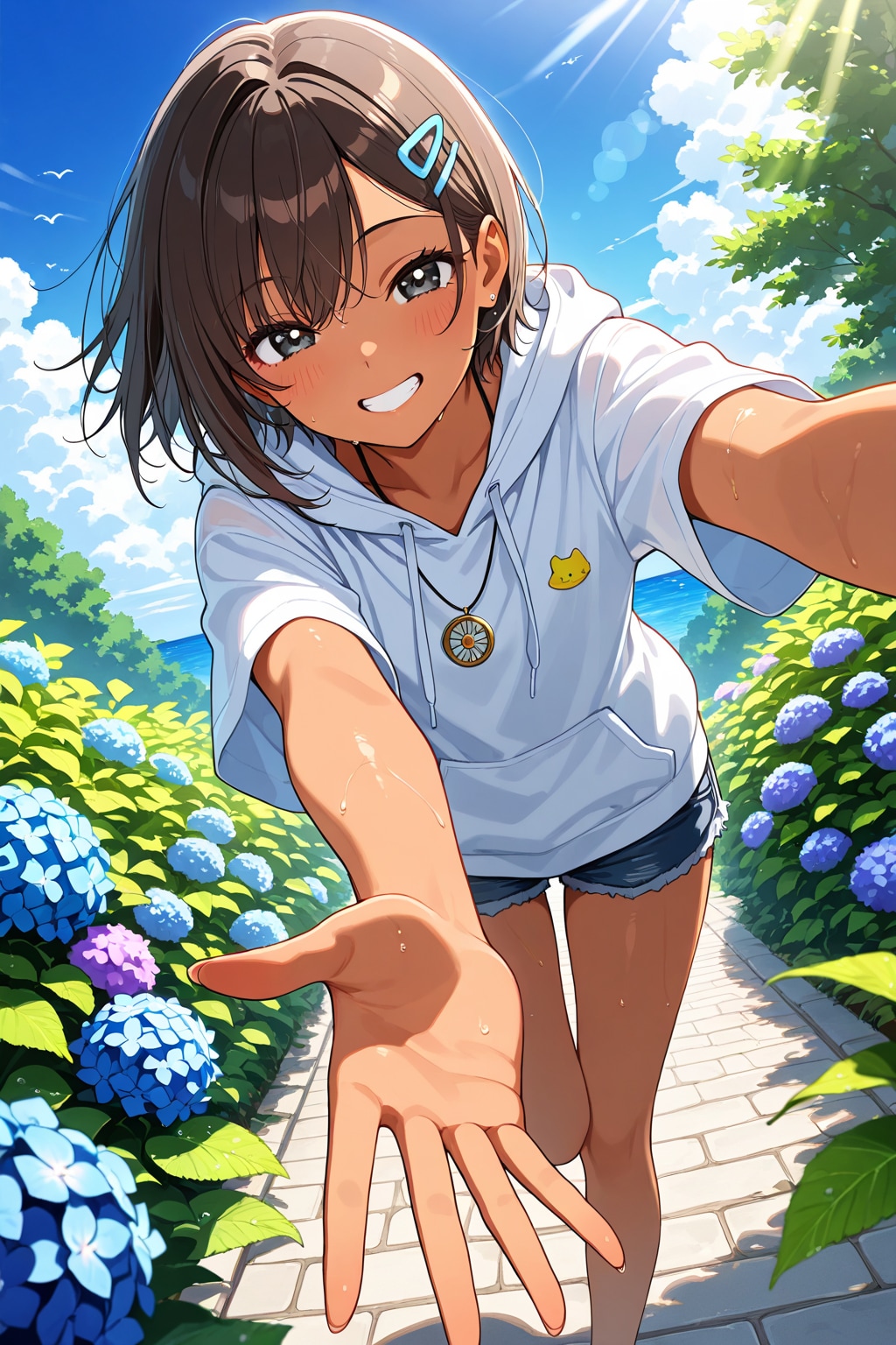 紫陽花　雨のち晴れ