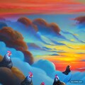 Chickens or ducks above the cloud 2枚目