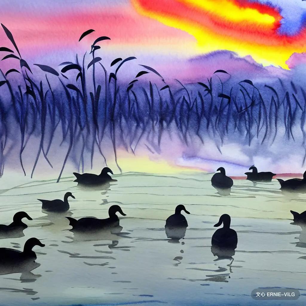 Chickens or ducks above the cloud