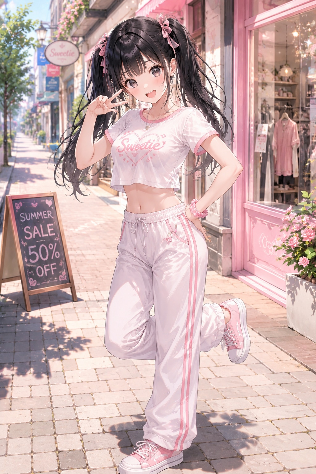 千夏ちゃんの夏コーデ（パンツスタイル）