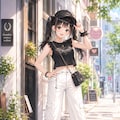 千夏ちゃんの夏コーデ（パンツスタイル） 3枚目