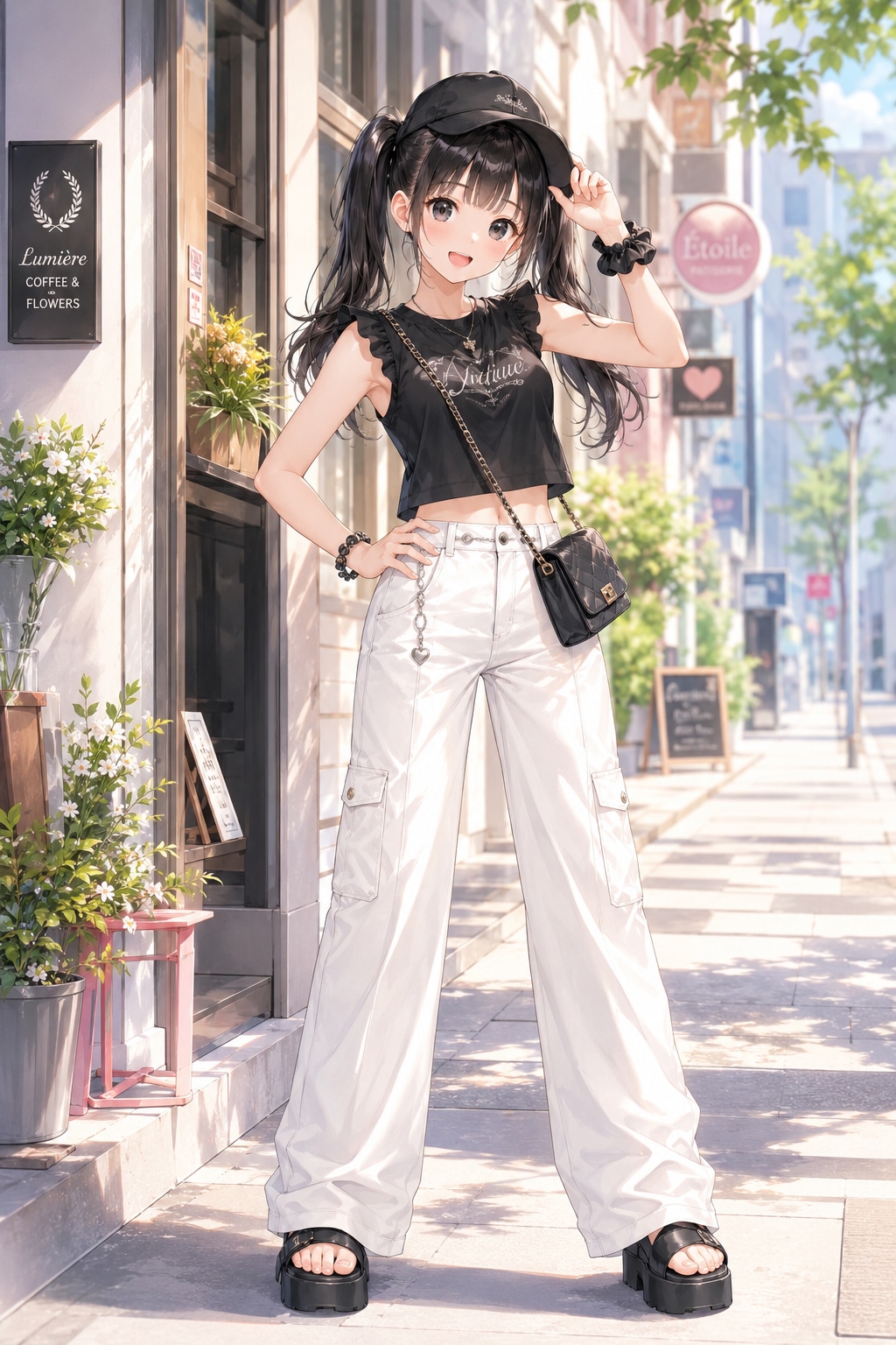 千夏ちゃんの夏コーデ（パンツスタイル）