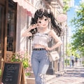 千夏ちゃんの夏コーデ（パンツスタイル） 2枚目