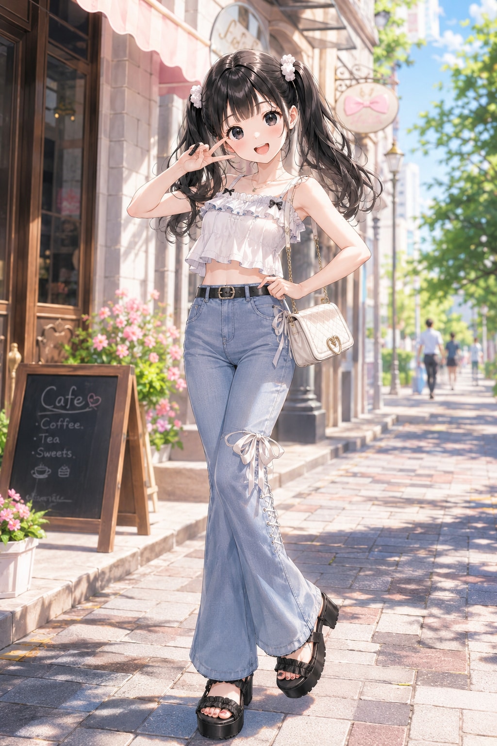 千夏ちゃんの夏コーデ（パンツスタイル）