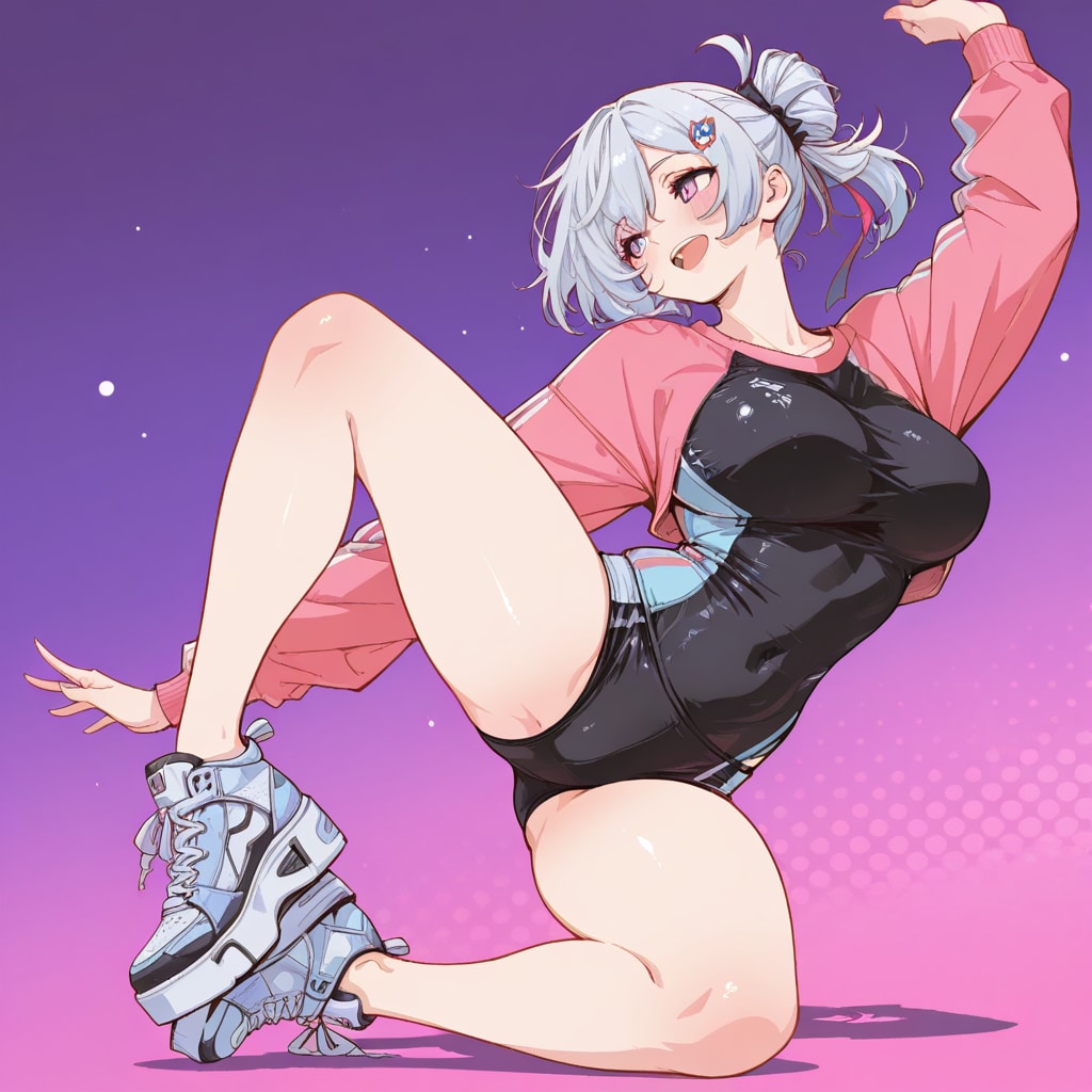 変なポーズ