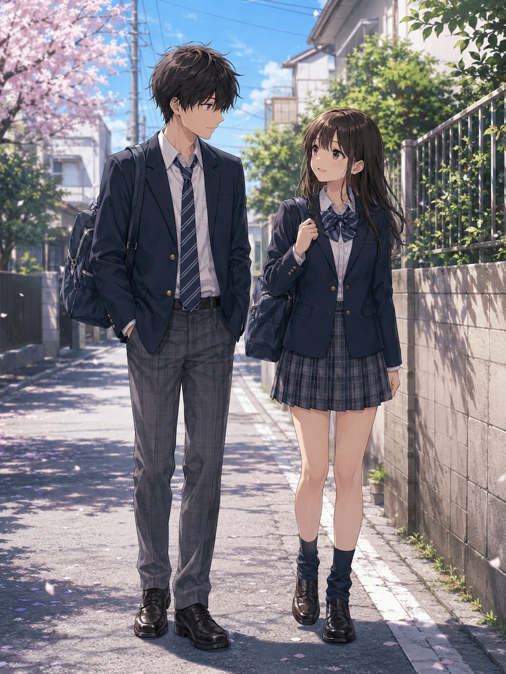 男子高生と女子高生