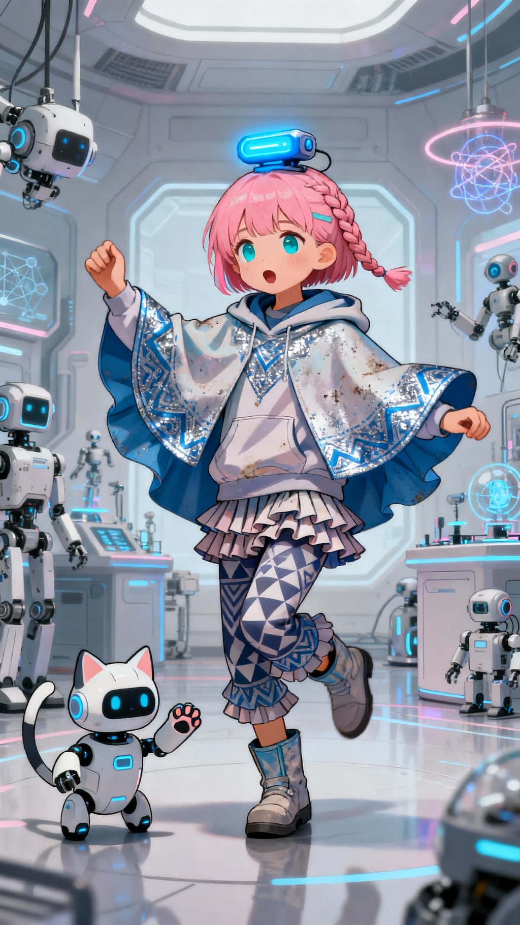 萌え袖ポンチョ