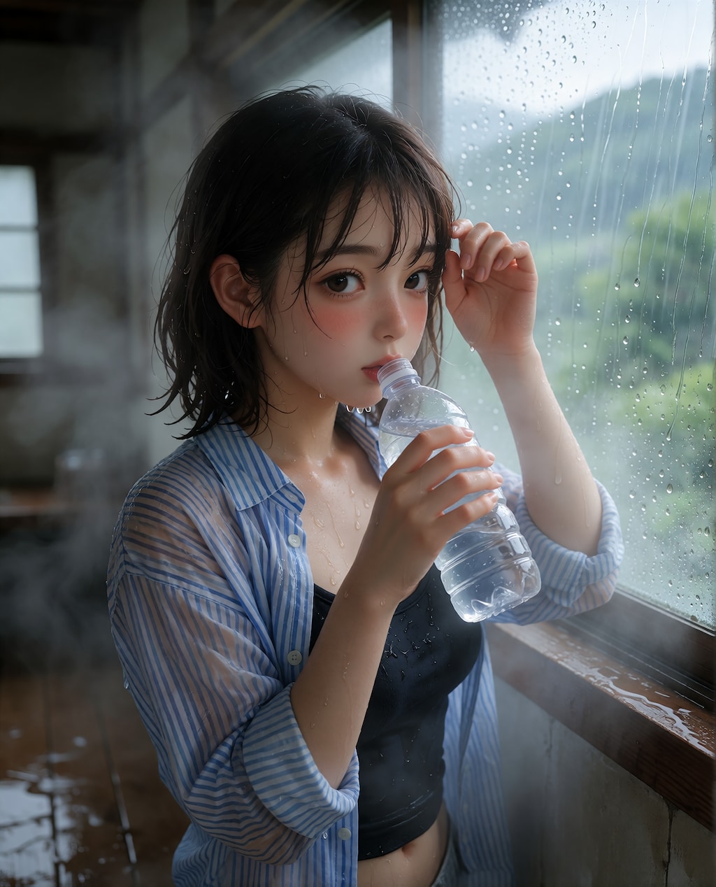 湿気むんむん　びしょ濡れ