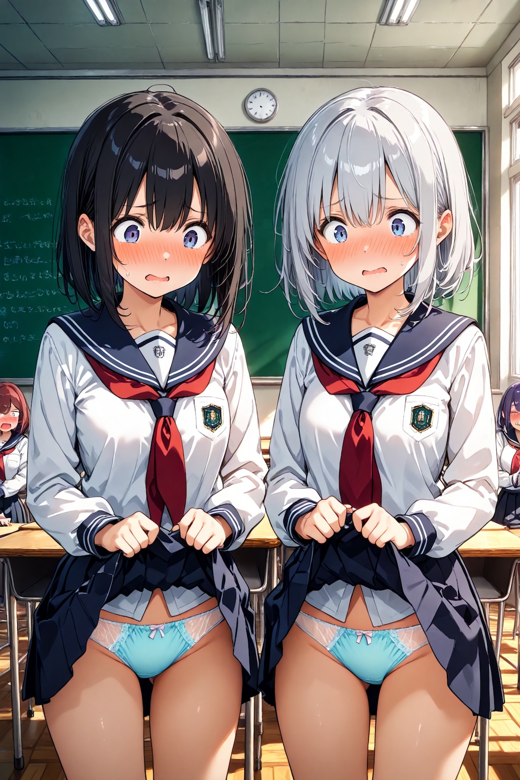 教室でパンツ見せてとお願いしてみた(11)