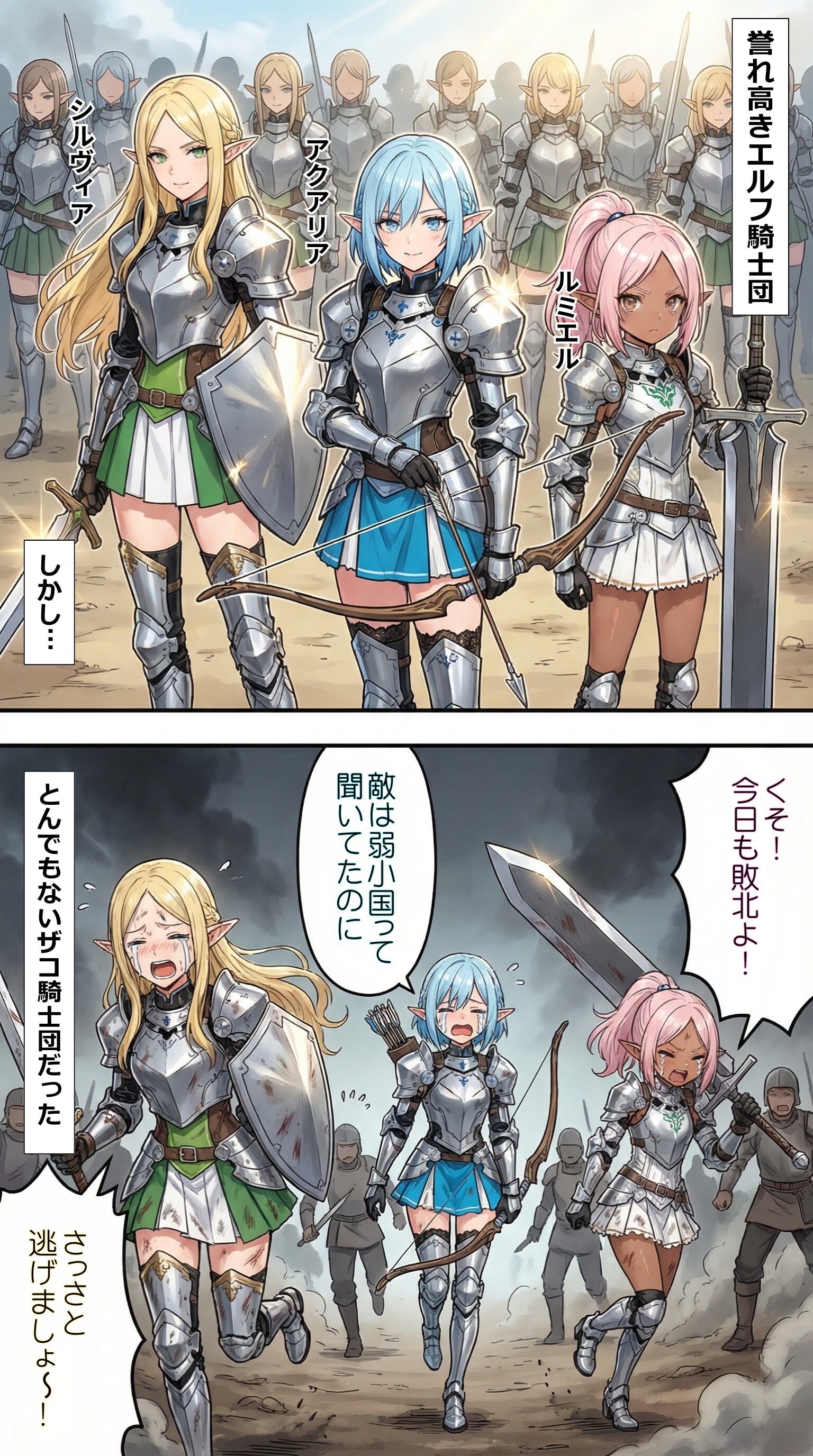 「それゆけ！最弱不敗のエルフ騎士団」の日常 | の人気AIイラスト・グラビア