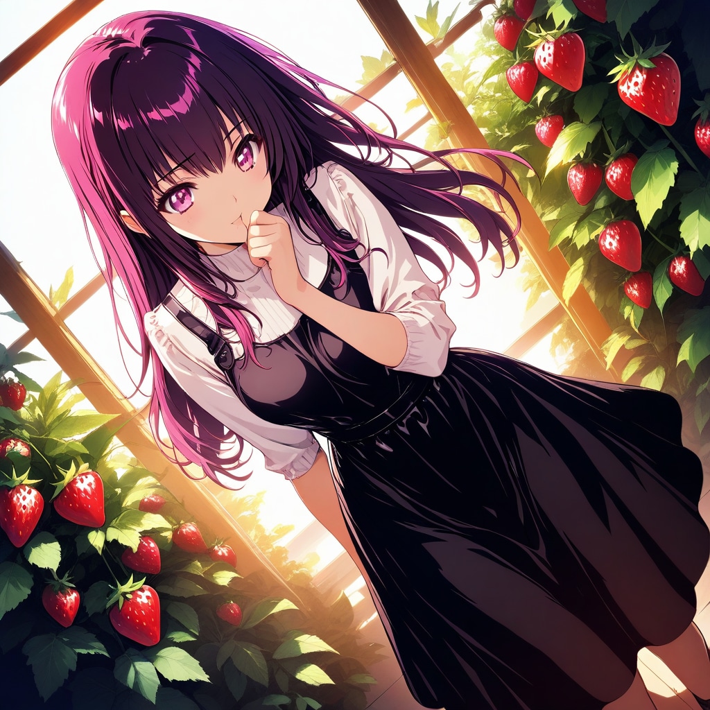 いちご狩り | の人気AIイラスト・グラビア