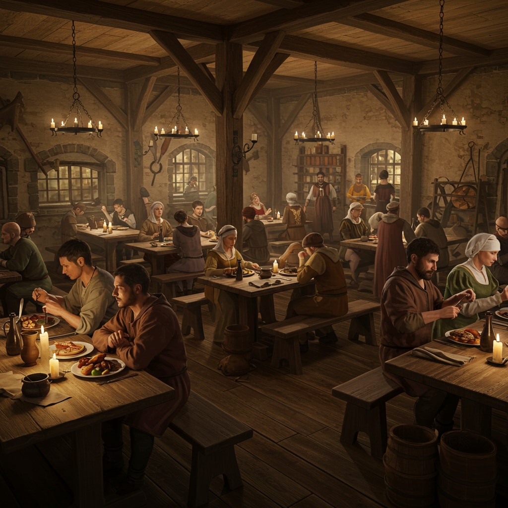 中世のカフェテリア