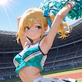 金髪少女チアガール 2枚目