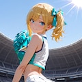 金髪少女チアガール 3枚目